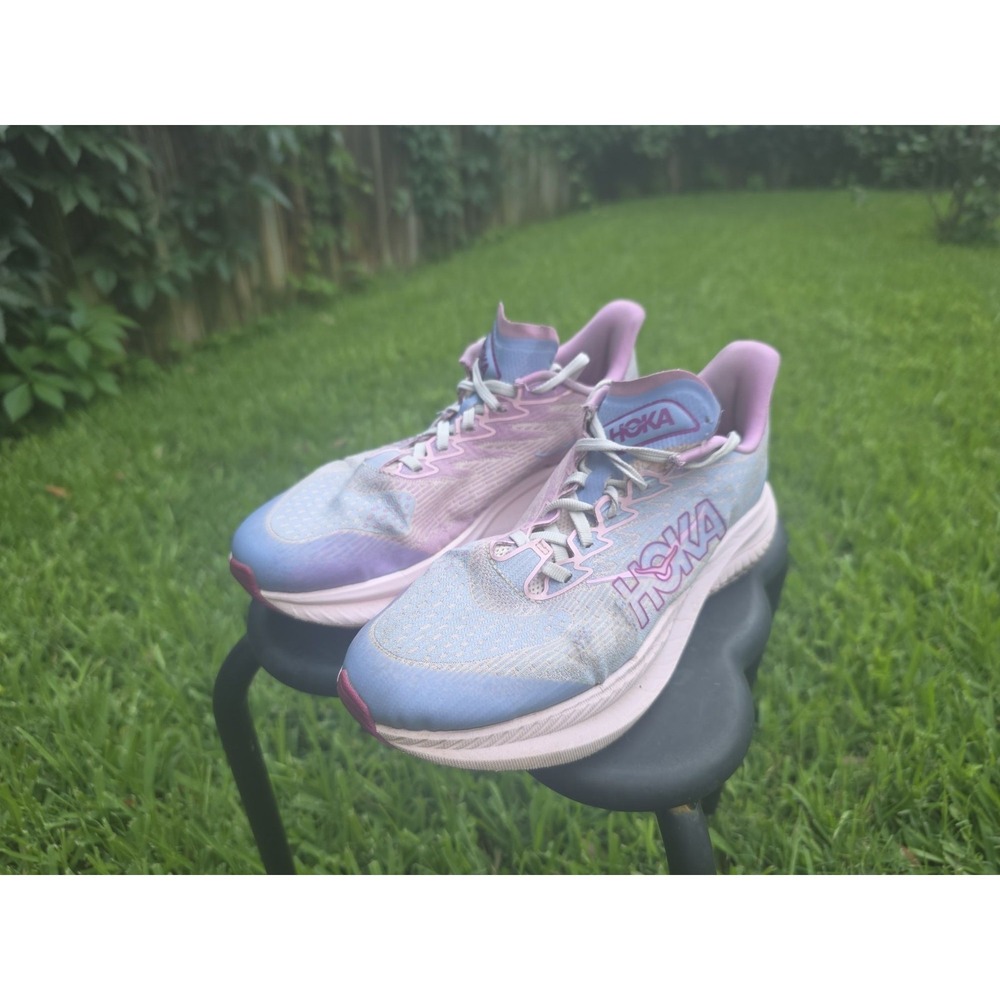Hoka One One Mach 6 Youth Size 6MD Pink Blue Running Shoes Y1147553